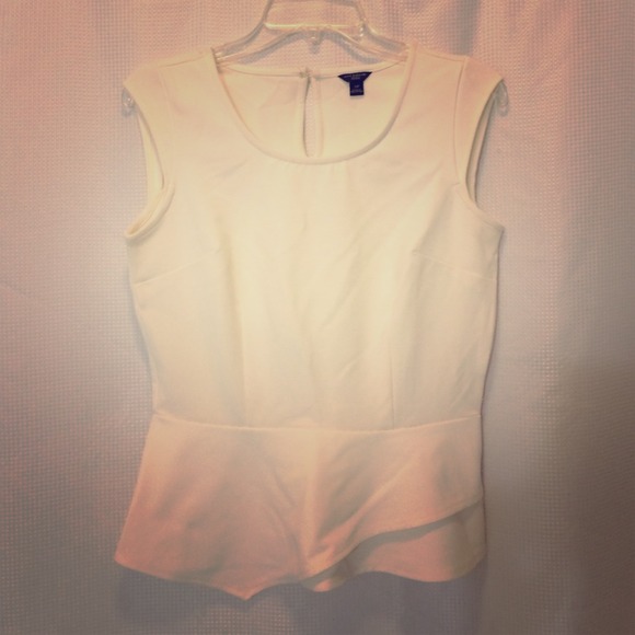 Ann Taylor Assymetrical Peplum Top