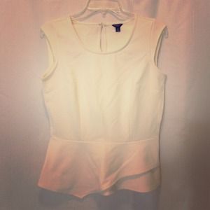 Ann Taylor Assymetrical Peplum Top