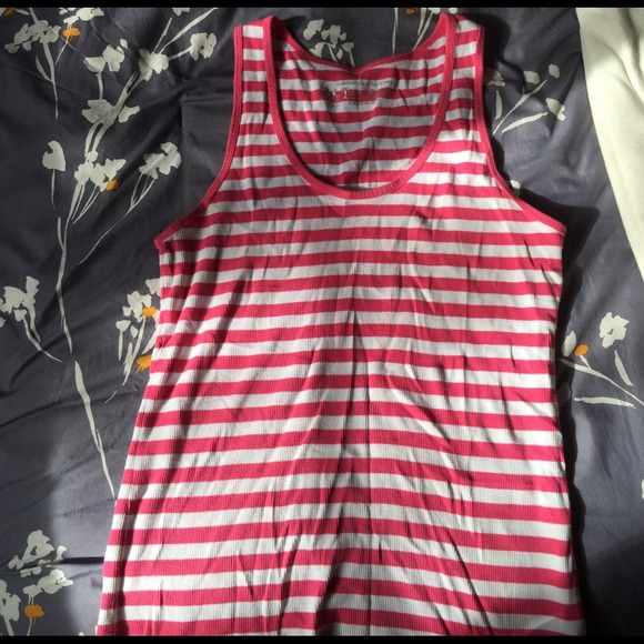 Victoria secrets pink and white striped tank - Picture 2 of 2