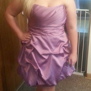 David's Bridal Wisteria Strapless Pick Up Dress