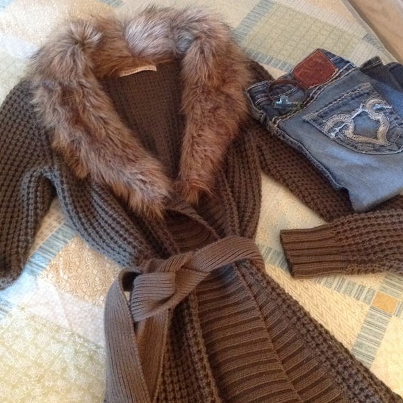 Olive wrap sweater