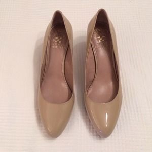Vince Camuto Patent Nude Pumps