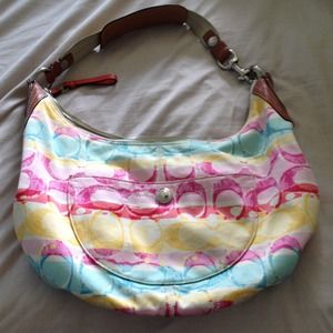 Coach multi-colored C print bag
