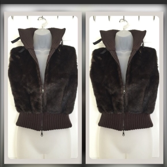 Sweater faux fur Vest - Picture 2 of 2