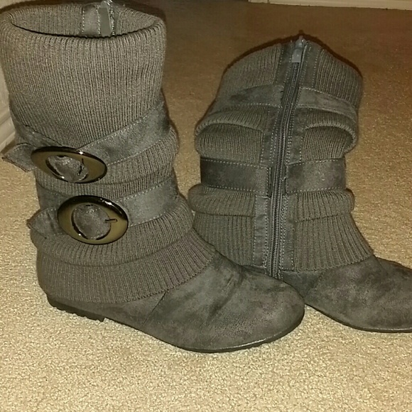 Gray boots