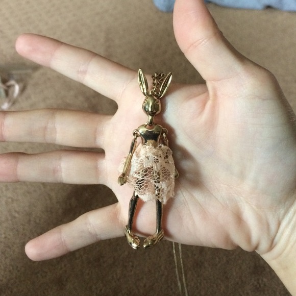 Bunny Ballerina chain necklace