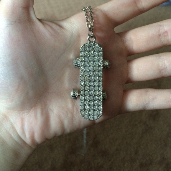 Studded Skateboard necklace