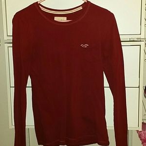 Burgundy long sleeve shirt