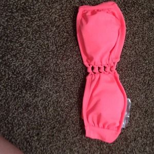 Brand new coral bathing suit top