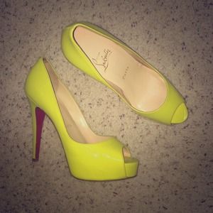 Christian Louboutin Neon Yellow Very Prive
