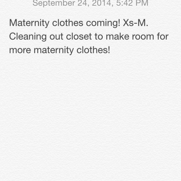 MATERNITY CLOTHES!