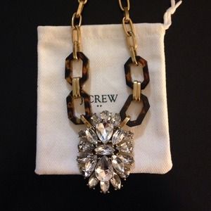 JCREW FACTORY TORTOISE CRYSTAL PENDANT NECKLACE