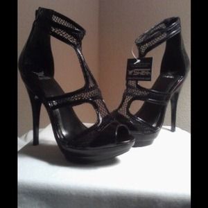 Black Fishnet a Heels by Shiekh (NWOT)