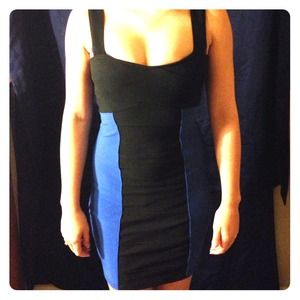 Black and blue club dress.