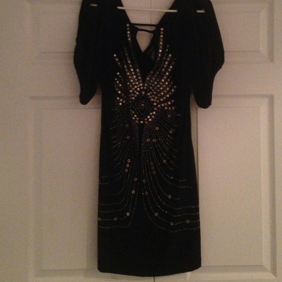 Black sequin dress