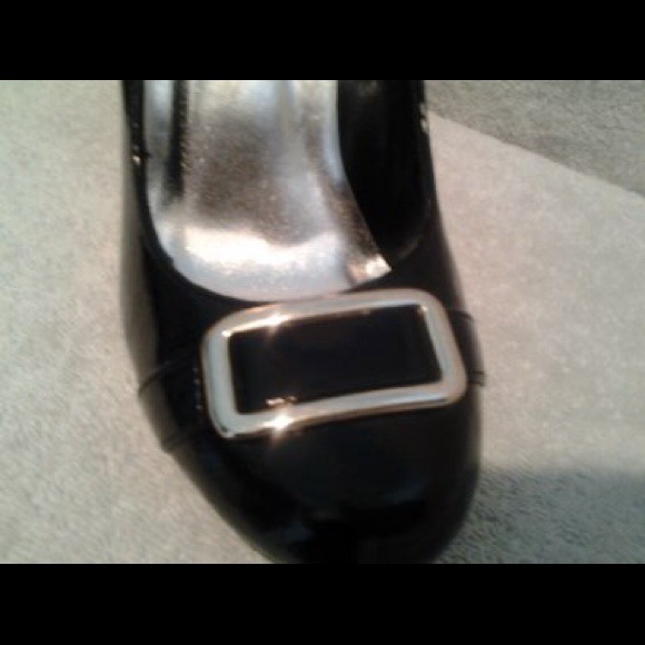 Black Buckle Heels - Picture 2 of 4