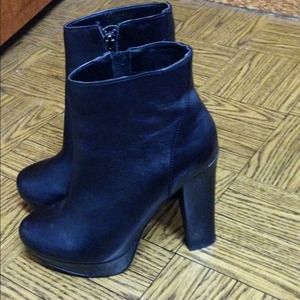 Black platform boots