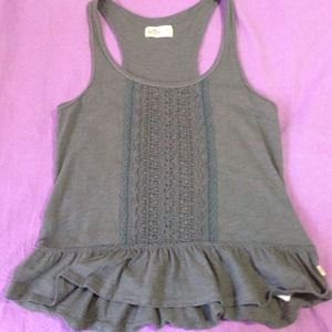 Gray Hollister peplum tee