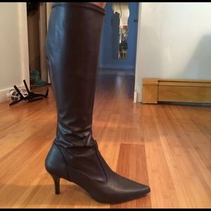 SALE ❗️New  Brown Stretch  Leather Boots