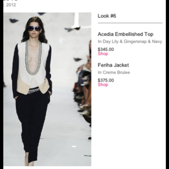 DVF white beaded top. Runway