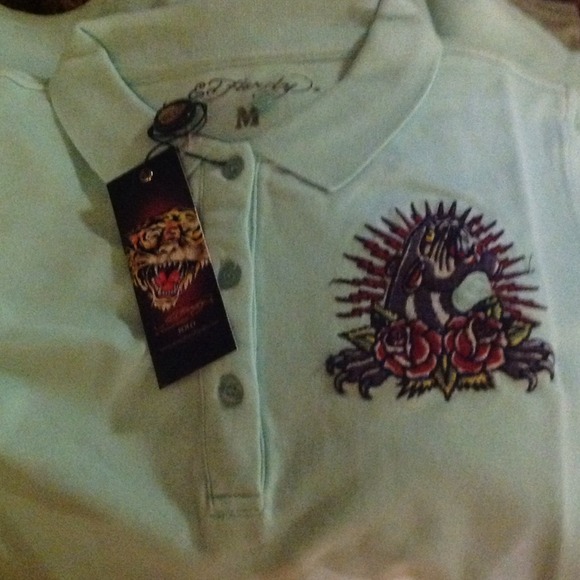Authentic Ed Hardy Women's Embroidered Polo - Picture 3 of 4