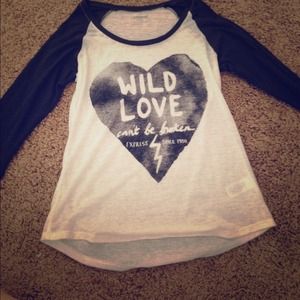 Wild love baseball tee