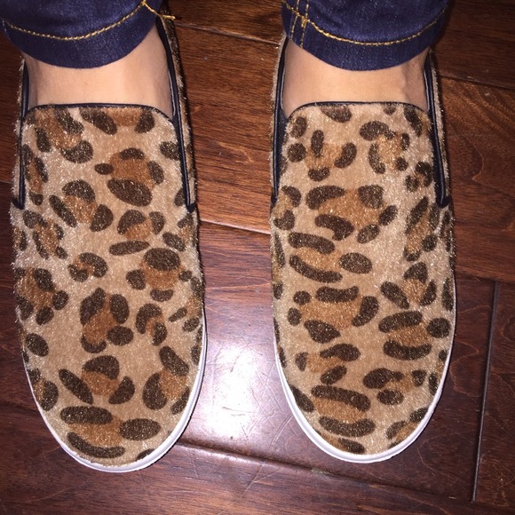 Dollhouse "Skate" faux pony hair sneaker.