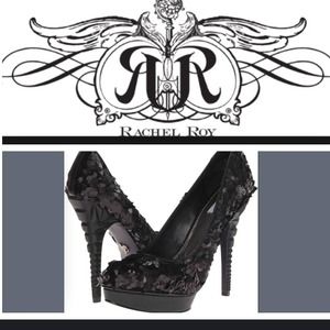 Rachel Roy Black Sequin Pumps! 👠💋