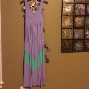 Purple chevron maxi dress
