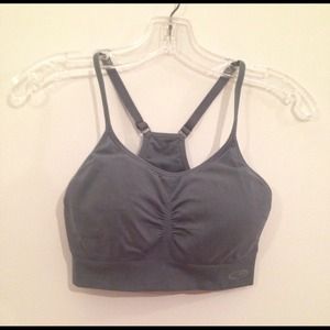 Gray sports bra