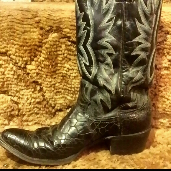 Black  vintage Girls cowboy boots