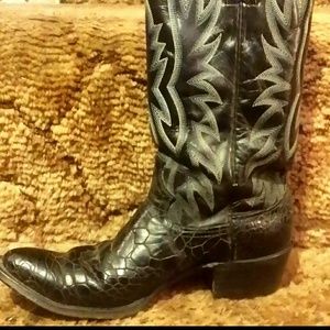 Black  vintage Girls cowboy boots