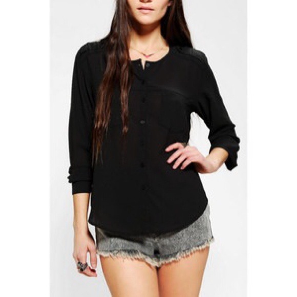 Sparkle and Fade black button down