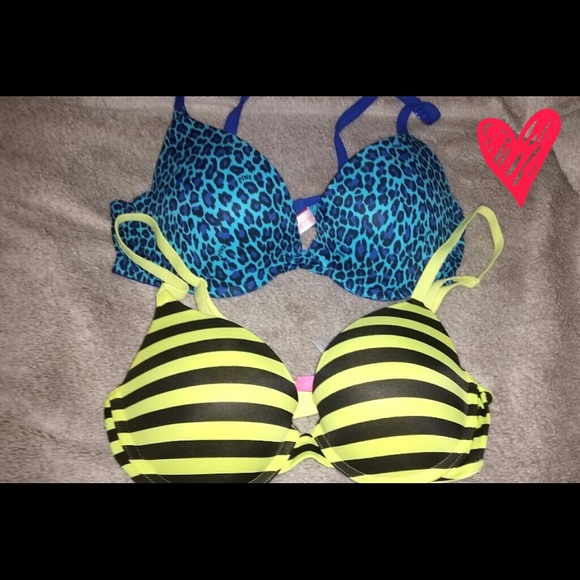 Two VS Pink Push up bras