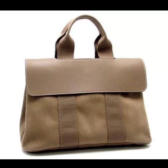 Authentic Hermes Valparaiso pm canvas bag