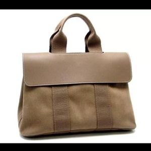 Authentic Hermes Valparaiso pm canvas bag