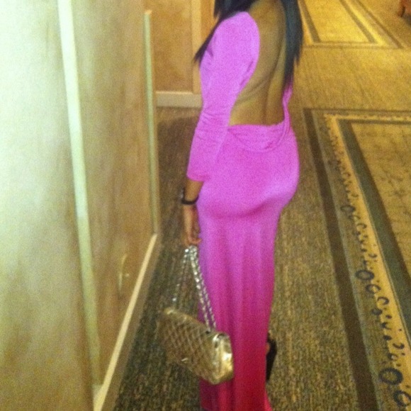 Low back long sleeve dress