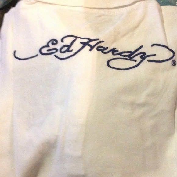 Authentic Women's Ed Hardy Polo w/ Embroidery - Picture 3 of 4