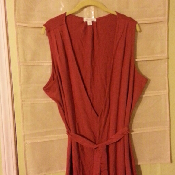 Coldwater Creek 3/4 sleeveless vest w/ribbon sash
