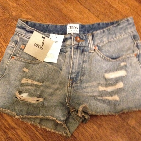 ASOS US size 0 jean shorts with rips