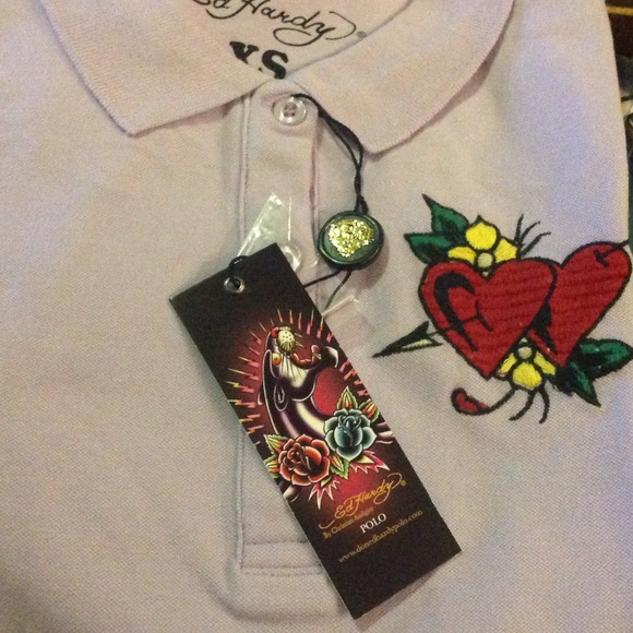 Authentic Women's Ed Hardy Polo w/ Embroidery
