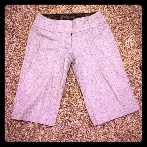 Taupe knee length dress slacks