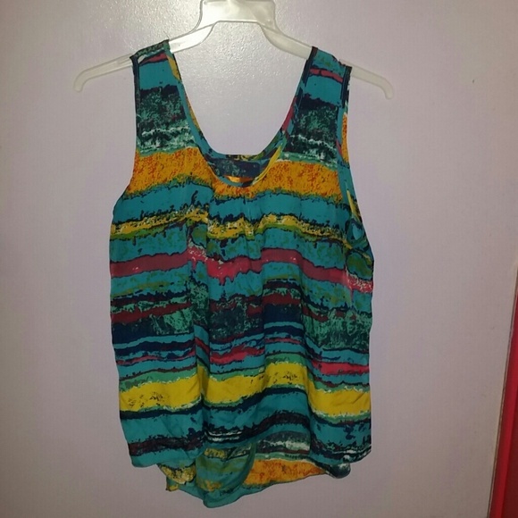 Turquoise Colorful Top