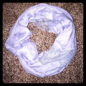 Light grey/silver mesh and solid infinity scarf!