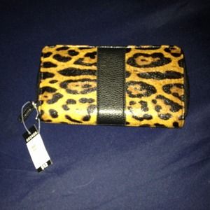 George Leopard Clutch NWT