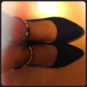 Brand New Dark Blue Point Toe Flats