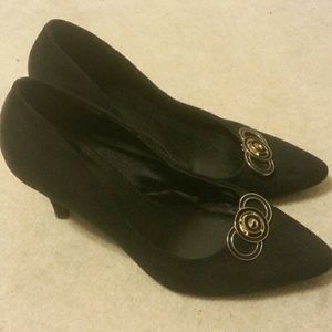 H&M 2" heel suede pumps