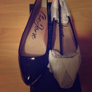 Brand New Black Flats with Studs