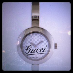 Authentic GUCCI white dial steel watch