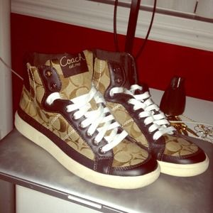 Coach sneakers brown high top